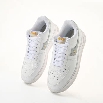 White low-cut sneakers for men and women, casual sports shoes for couples, trendy red pepper 1205-1