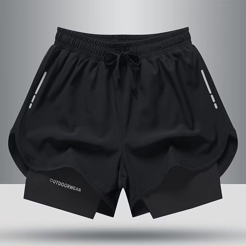 Clearance Sale: Men's Running Shorts for Marathon, Track and Field, Three-Quarter Length, Sports Fitness, Quick-Dry Swim Trunks with Inner Lining ins