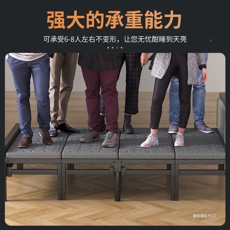 出租硬板床铁床GYJ床折床单人床1米叠2房家用成人简易床双人1米5