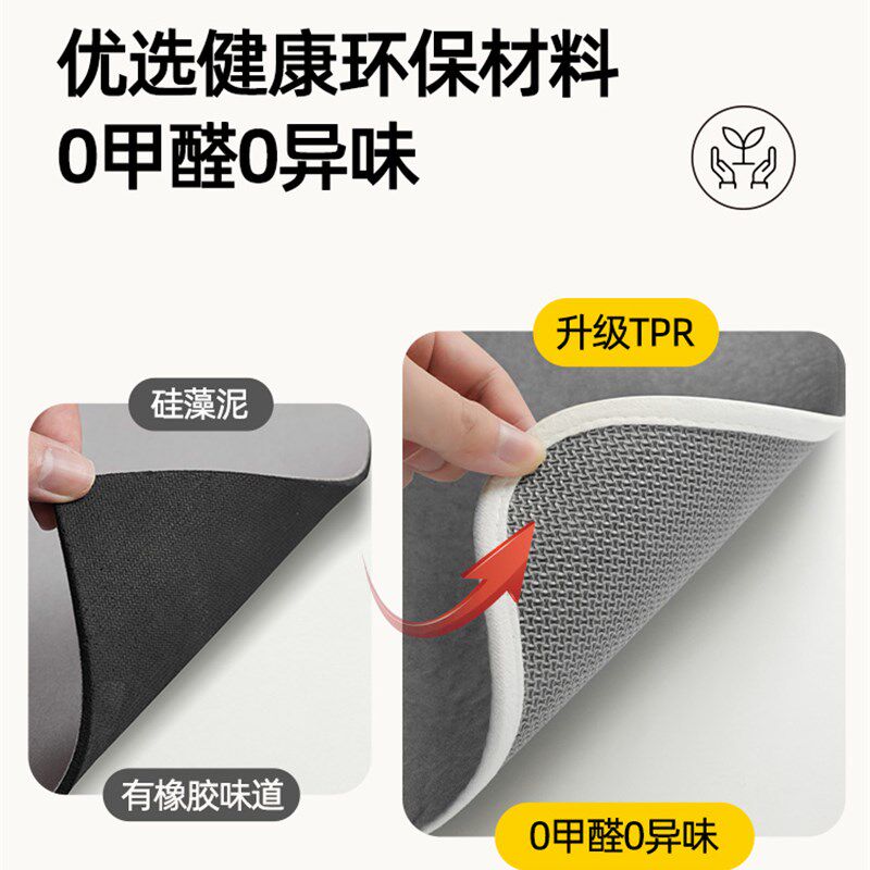 Kitchen floor mats, non-slip, oil-proof, wipeable, wash-free, water-absorbent, oil-absorbent, waterproof mats, foot mats, 2025 new carpet mats