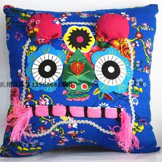 Cloth tiger head pillow*chinese style folk style gift*home decoration car decoration*multiple colors to choose from*