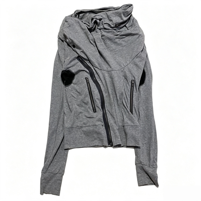(Highly Recommended) L.G.B Visual Style Retro Half-High Collar Multifunctional Side Zipper Boxer Series Sweatshirt