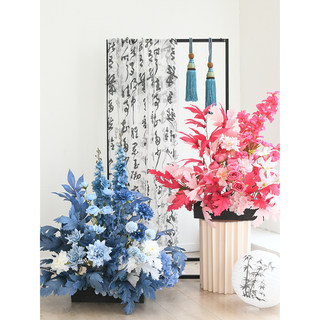 Wedding site layout flower arrangement flower strips wedding decoration wedding flower arrangement stage t stage road leading flower road leading flower art