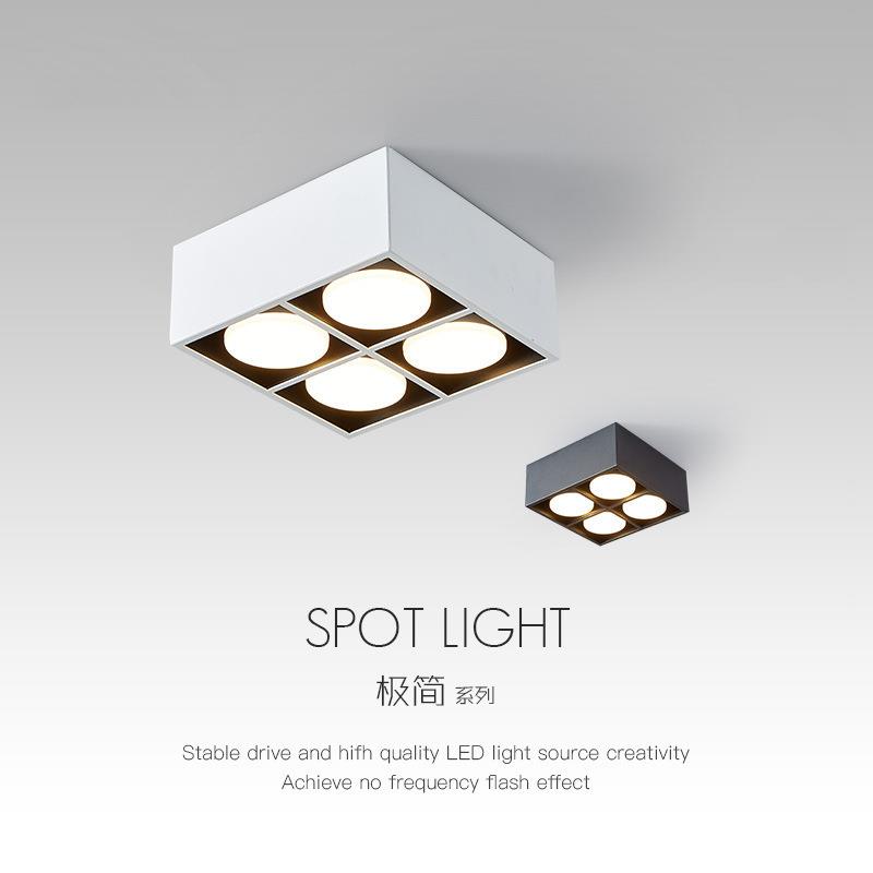 Bold lamp Purui living room without main light grille light spotlight surface mounted downlight Guangdong Zhongshan lighting fixtures