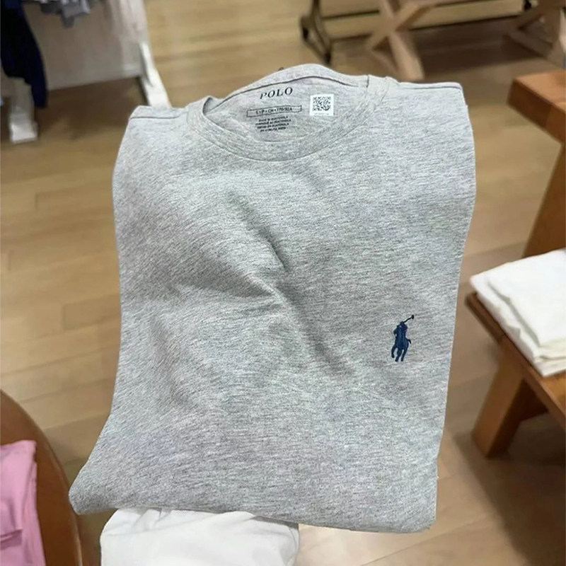 2025 New Ralph Lauren Polo Women's Short-Sleeve T-Shirt with Horse Logo, Pure Cotton, Stylish Design, Summer Top