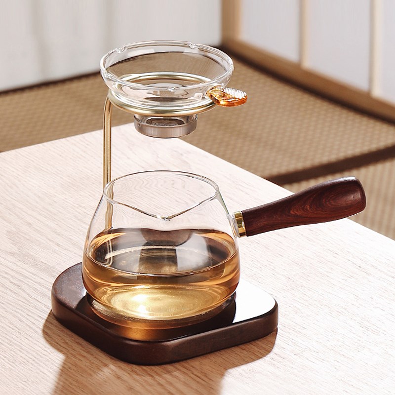 新中式玻璃茶漏茶滤架不锈钢网泡茶F神器茶叶过滤器滤茶器公道杯