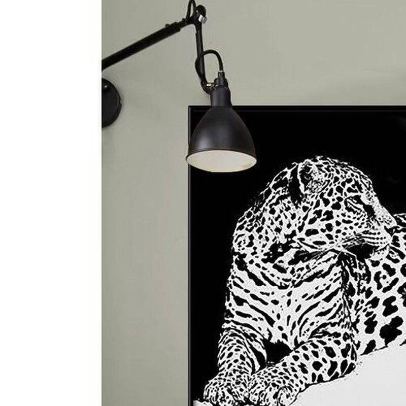 Vintage High-End Decorative Painting for Entryway, Living Room Sofa, Black and White Leopard, Pure Hand-Painted Oil Painting, Modern Mid-Century Style Wall Art