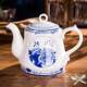 Jingdezhen ceramic teapot large capacity heat-resistant and high-temperature resistant flagship store cold kettle large blue and white teacup tea set