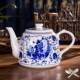 Jingdezhen ceramic teapot large capacity heat-resistant and high-temperature resistant flagship store cold kettle large blue and white teacup tea set