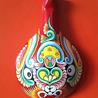 鼎麓 民间工艺品 手绘马勺脸谱 宝鸡社火脸谱 陕西文化艺术品挂件