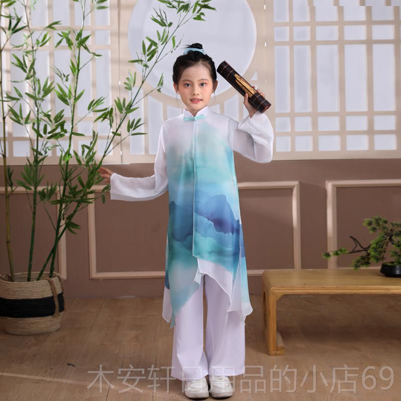 Authentic children's clothing performance, Tongzigui chorus, student sports meeting, traditional Chinese literature, children's poetry recitation, Chinese style performance