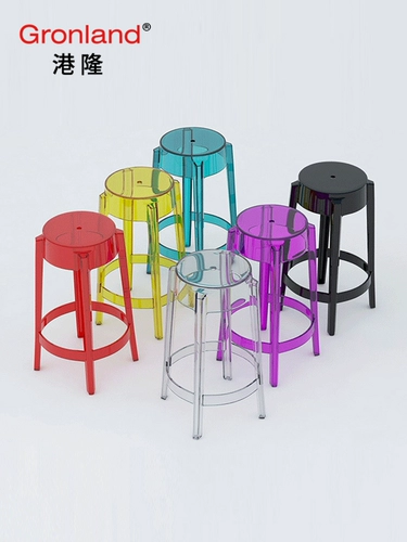 Nordic Creative Designer Transparent Magic Bar, стул табуретки простые акриловые батончики Высокий бар стул