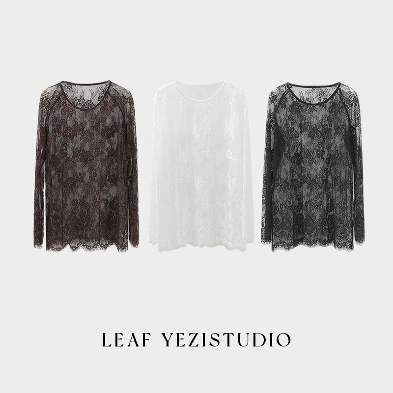【Lace Garden】Three-Dimensional Lace with Bone Lines, Skin-Friendly French-Style Light Luxury High-End Exquisite Top 26316011