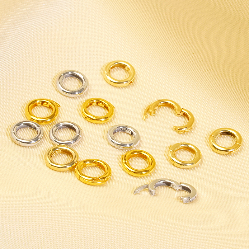 Pure 18K Gold Circle Clasp Double Safety Universal Clasp Connector Bracelet Necklace Handmade DIY Accessories Clasp Round Buckle Pure 18K Gold Circle Clasp Double Safety Universal Clasp Connector Bracelet Necklace Handmade DIY Accessories Clasp Round Buckle