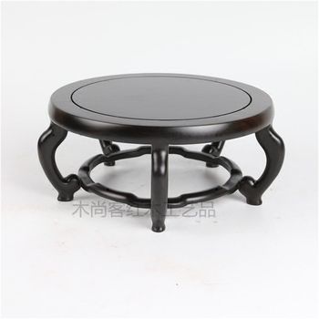 Fine purple sandalwood bonsai base, handmade mortise and tenon craftsmanship, strange stone teapot, antique jade, solid wood ornament base