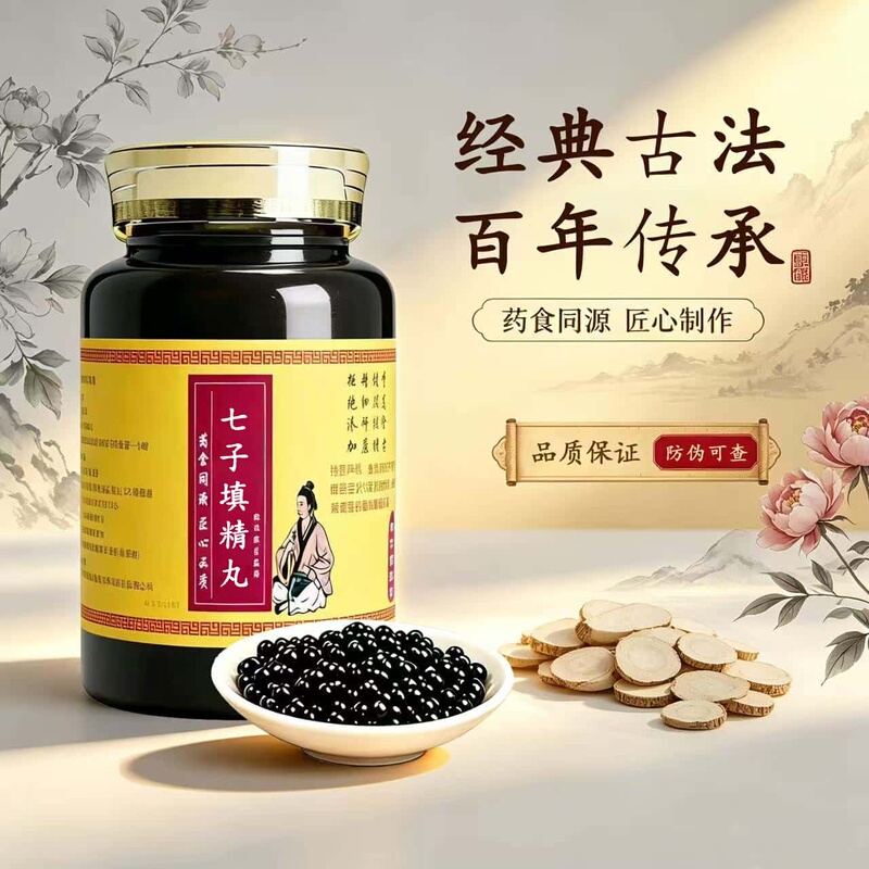 Qizi Tienjing Pills Are Genuine Chinese Herbal Medicines Prepared from Raspberries, Wolfberry, and Other Herbs. They Nourish Yin, Replenish Essence, Benefit the Kidneys, and Aid Yang