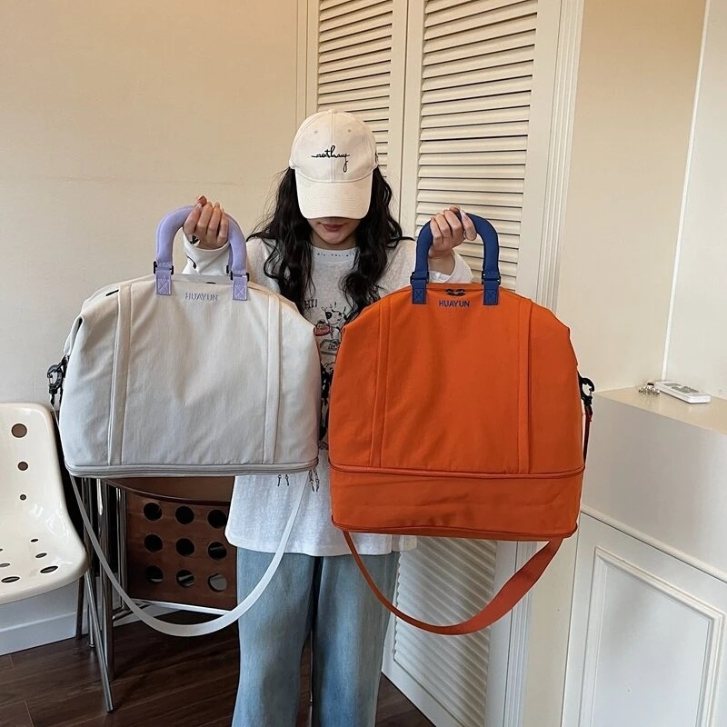 New Large-Capacity Expandable Fitness Bag, Short-Distance Travel Bag, Shoulder Storage Bag, High-Looking Carry-On Luggage Bag