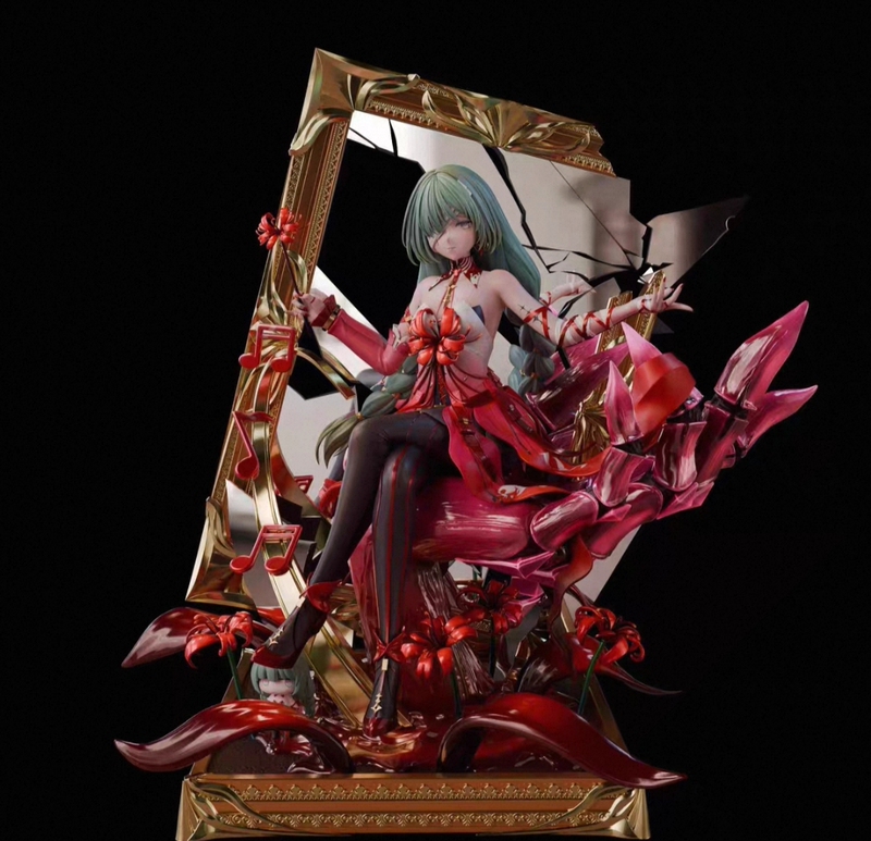 Mingchao Animation Manga Figure Statue Model Ornament Toy Gk Game Soldier Film and Television Flolo Beautiful Girl with Armor