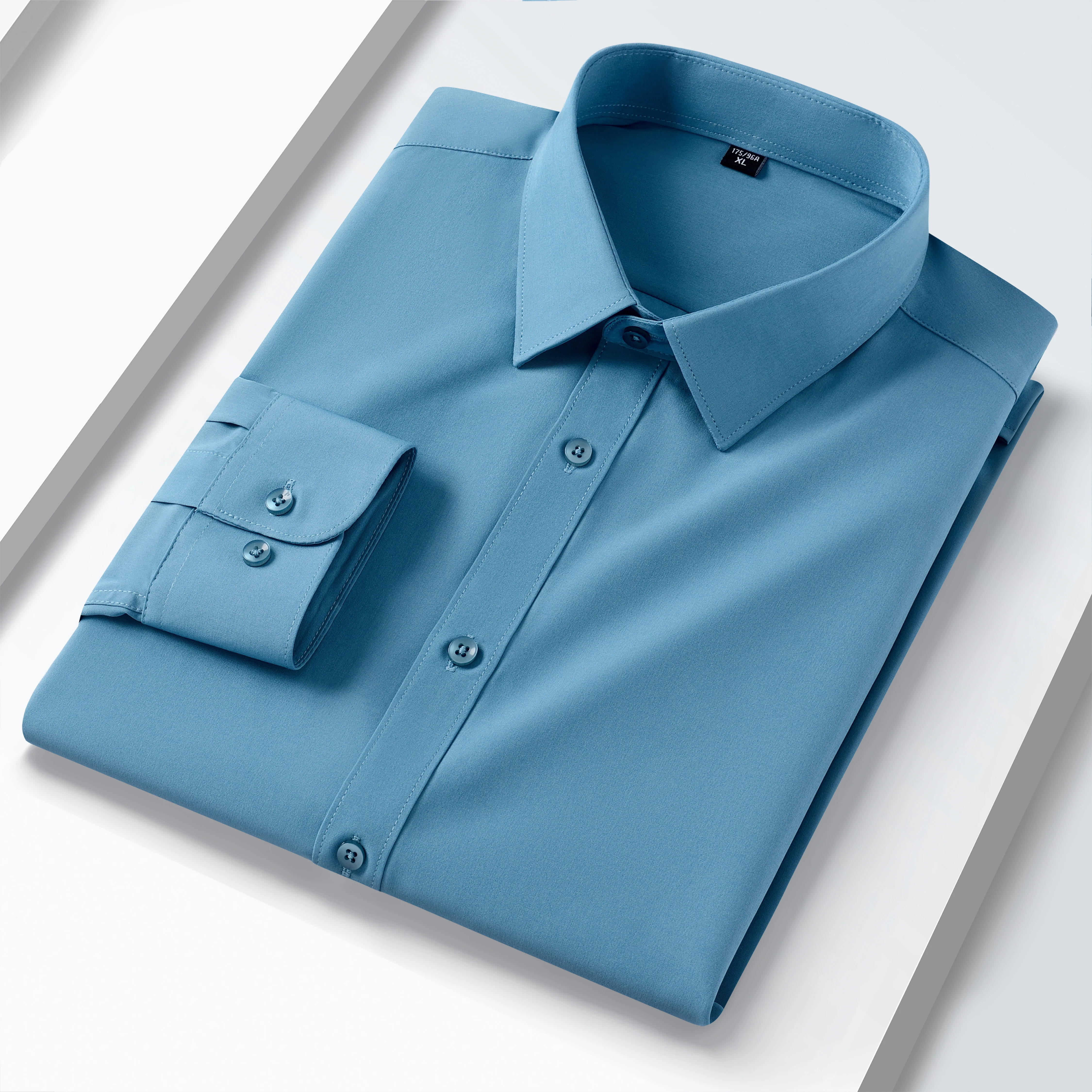 Летняя эластичная рубашка, костюм-классик, slim fit