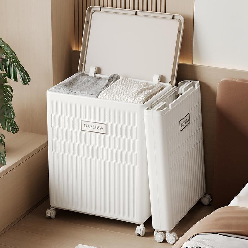 Clothes storage box household with large capacity quilt storage snx12 cabinet foldable clothes folding plastic wheel material storage box