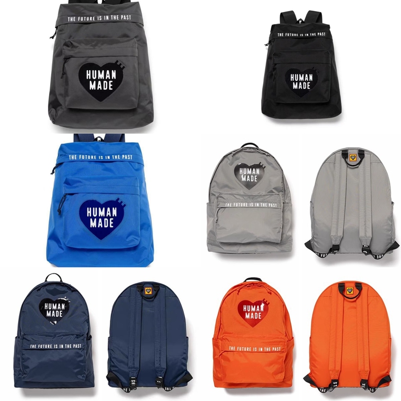 Japanese Retro Student Bag Backpack Trendy Brand Heart Letter Backpack Unisex Lightweight Nylon School Bag Laptop Bag