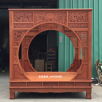 Burmese rosewood canopy bed large fruit red sandalwood Chinese classical carving retro Shuangyue Cave mahogany wedding luxury bed