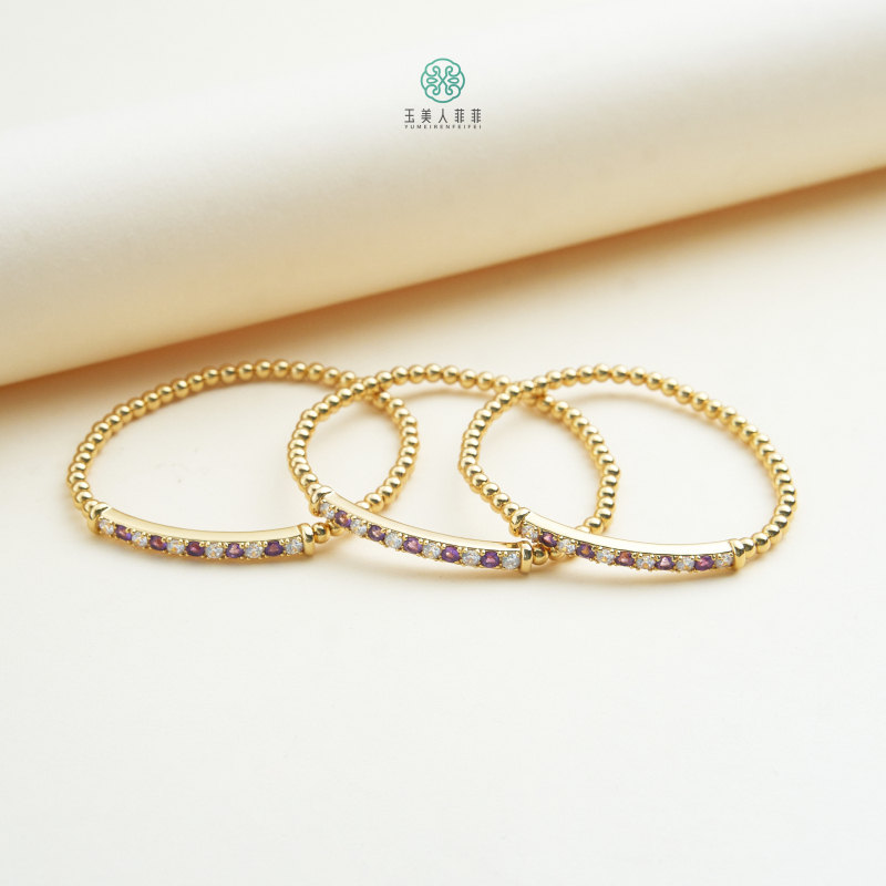 Pearlescent Gems = Crystal Bracelet - Amethyst Bracelet Approximately 3mm / Variety Available Pearlescent Gems = Crystal Bracelet - Amethyst Bracelet Approximately 3mm / Variety Available