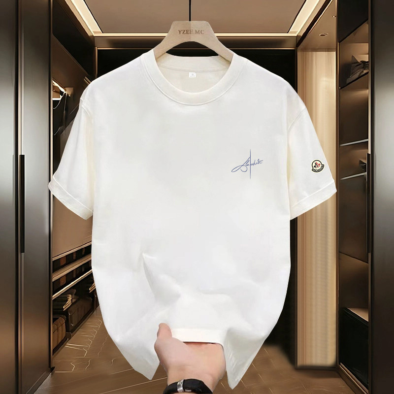 Mengkou Piano [Official Direct Sales] Mengkou Piano Short-Sleeve T-Shirt Unisex Round Neck Letter Print Loose Fit