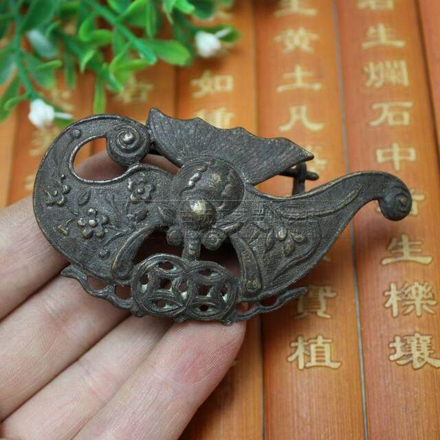 Antiques and miscellaneous locks, handicrafts, complex 709 bronze lock craftsmanship, locks in front of the eyes, copper door locks