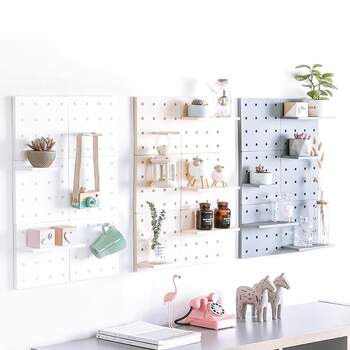 Simple plastic hole board set living room kitchen wall bedroom storage wall partition home wall hanging shelf