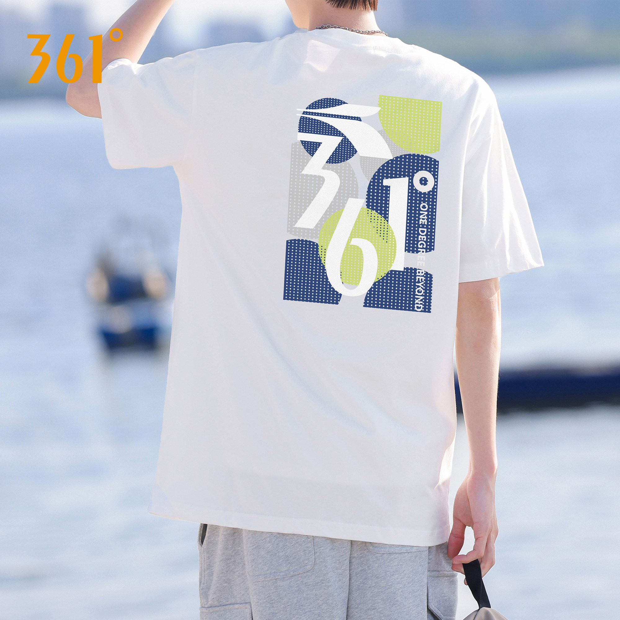 361 Degrees 無地半袖メンズTシャツ 2026年夏新作 純綿 アウトドア ランニング 快適 通気性 スポーツトップ