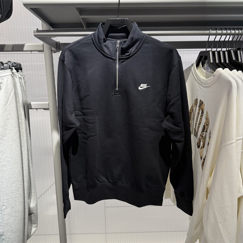 Nike Men's Fleece Sweatshirt Warm Top Casual Sports Winter Style Casual Stand Collar Pullover Fn3865 Nike Men's Fleece Sweatshirt Warm Top Casual Sports Winter Style Casual Stand Collar Pullover Fn3865