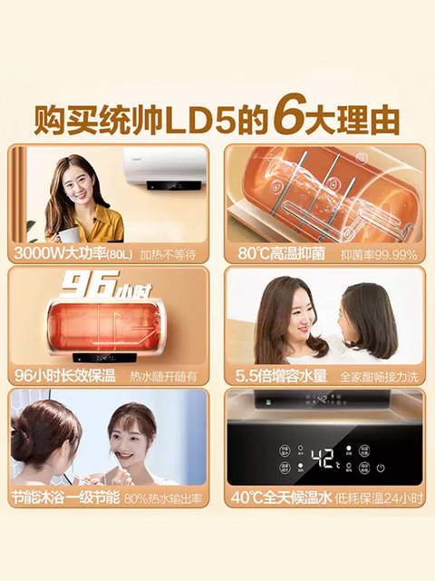 Haier Produces the Commander Haier Electric Water Heater for Home Use, with First-Class Energy Efficiency, Genuine Product from the Official Store