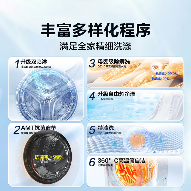 Haier Produces the Commander Haier Washing Machine, a Fully Automatic 10kg Large-Capacity Drum Model for Home Use, Official Flagship Store Genuine Product