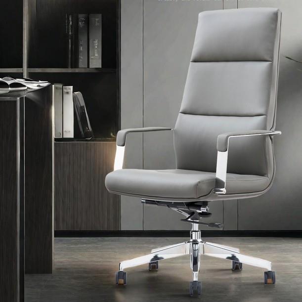 Simple and Comfortable Staff Office Computer Chair, Adjustable Chair, Conference Room Chair, Leather Chair, High-End Executive Meeting Chair