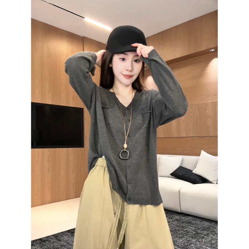 Nine Nine Nine | 【Weaving Night Double Nest】Slimming Double Pocket Thin Knitted Sunscreen Cover-Up Top 2603D1410