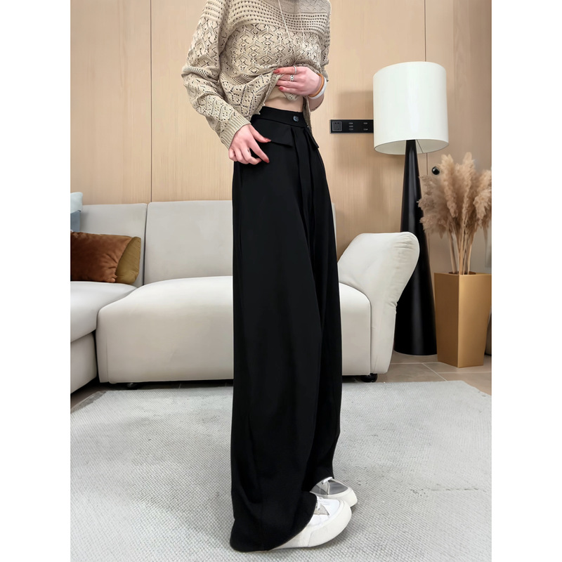 Nine Nine Nine | 【Midnight Corner】Spring and Summer Minimalist Versatile Tailored Flap Curved Knife-Cut Trousers 2603D1398