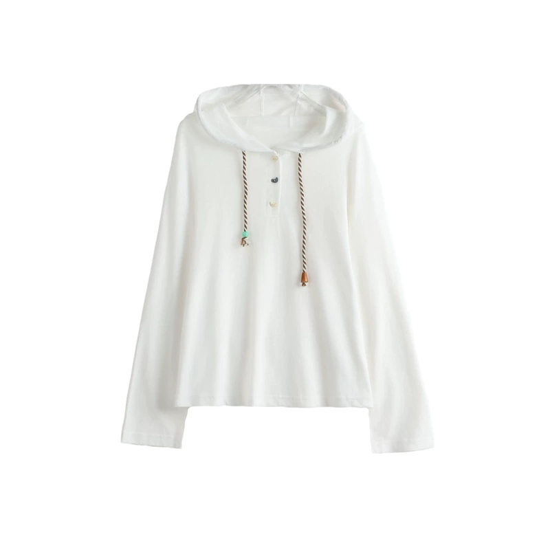 [Exclusive to Yuanqi Zhuzhu] Moon Button Hooded Knitted Sweater Xs7283