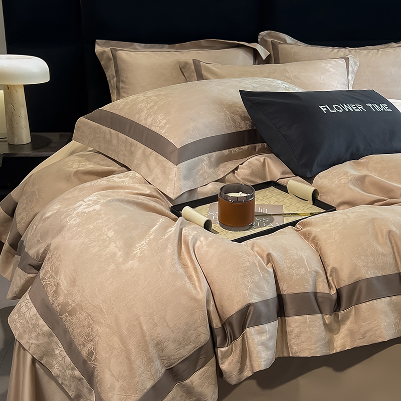 Polisidou Italian New 200-Count Long-Staple Cotton Satin Jacquard Duvet Cover 100% Pure Cotton Bedding Polisidou Italian New 200-Count Long-Staple Cotton Satin Jacquard Duvet Cover 100% Pure Cotton Bedding