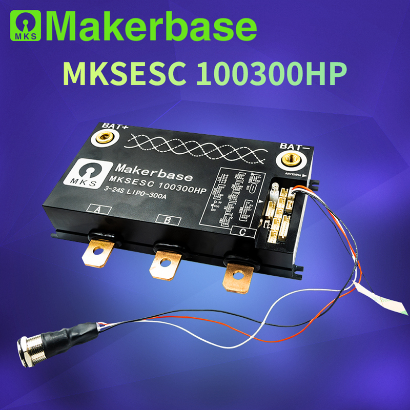 Makerbase Electric Vehicle Controller 100V300A High Voltage and High Current Resistant Benjamin Electric Control Skateboard Accessories Makerbase Electric Vehicle Controller 100V300A High Voltage and High Current Resistant Benjamin Electric Control Skateboard Accessories