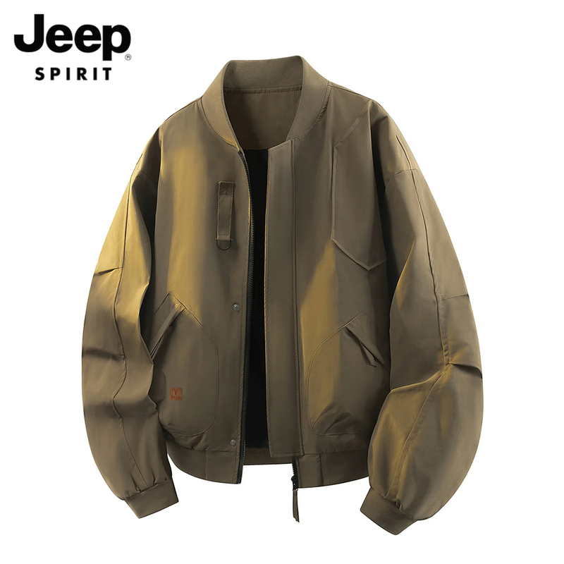 Jeep Spirit Pilot Jacket Men's Jacket 2026 New Autumn and Winter American Baseball Collar Workwear Flight Suit