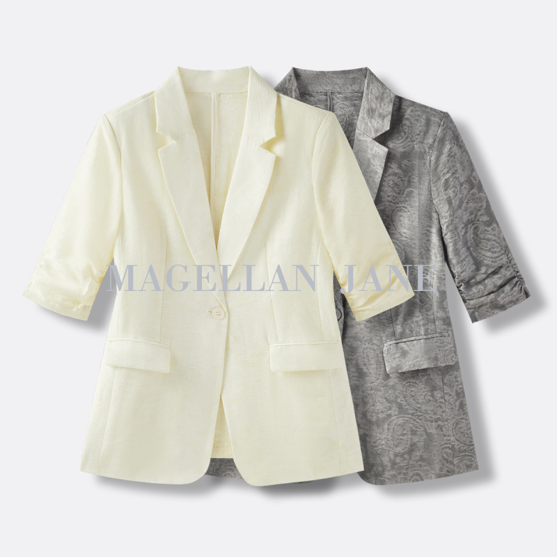 【High-End Art】Paisley Jacquard Lyocell No-Iron Suit 01908