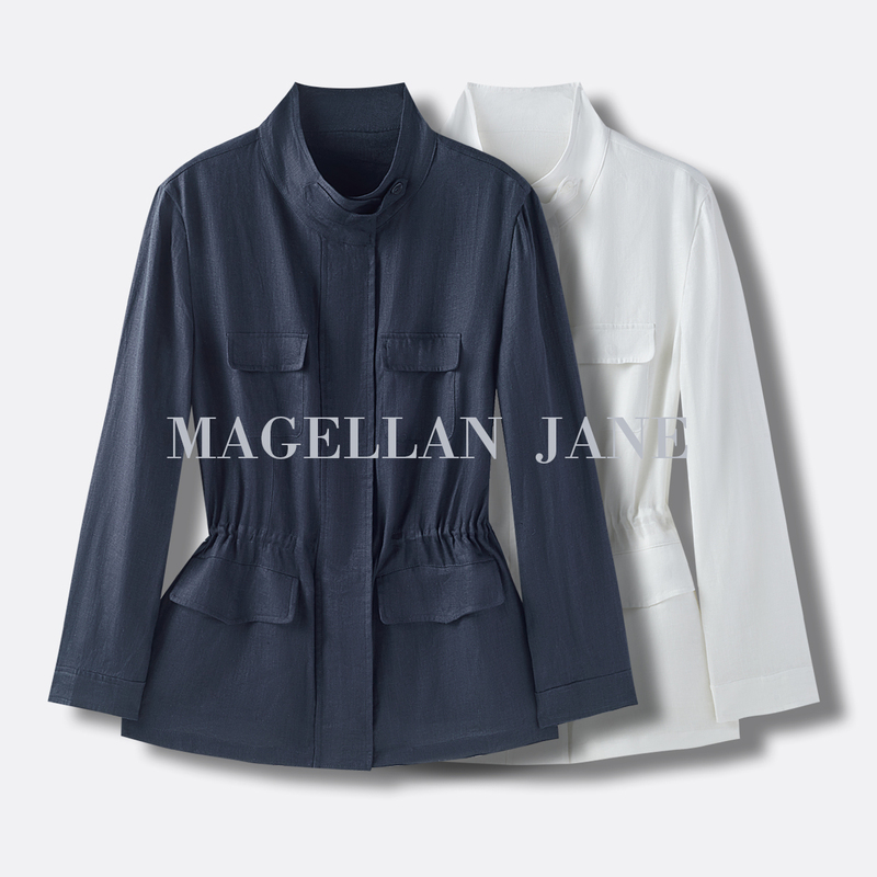 Special Offer [L*P Same Style] 100% Italian Sob*Ati Linen Patented Air-Spun Yarn Jacket 01667