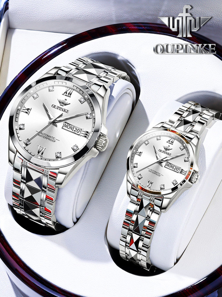 Swiss Certified Genuine Brand New Couple Watches, a Pair of Imported Core Mechanical Watches for Men and Women, a Pair of Gifts, Top Ten