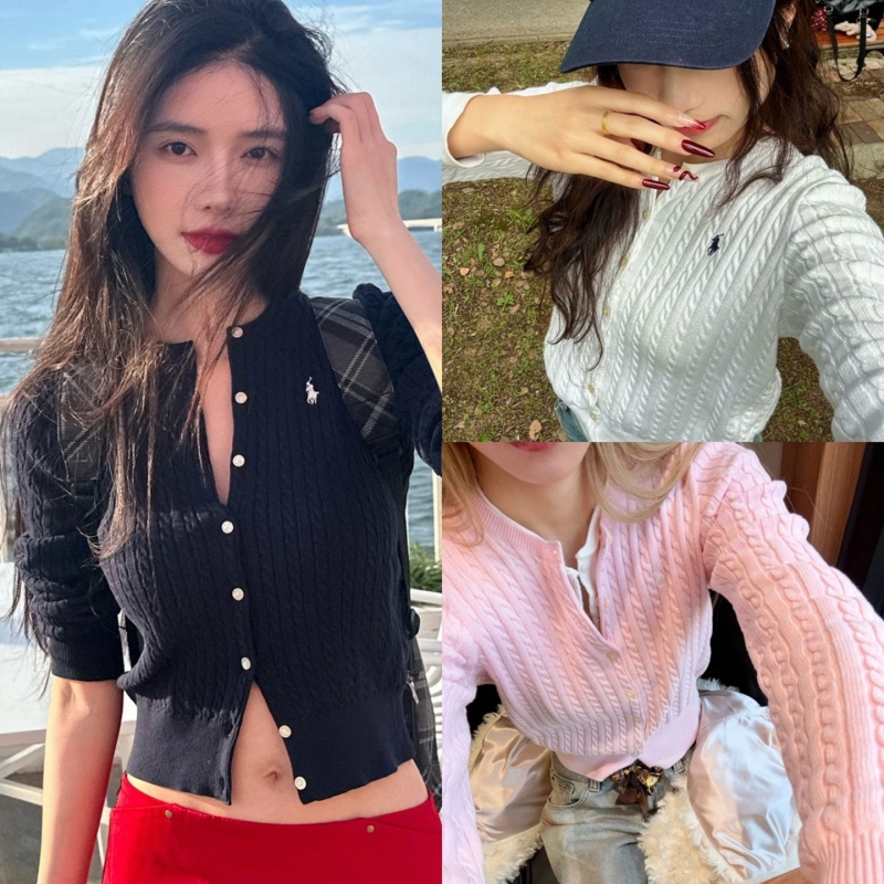 [Laf 70% off] Classic Autumn and Winter Round-Neck Cable Knit Long-Sleeve Cardigan for Women, New Slim-Fit, Versatile and Lightweight Style