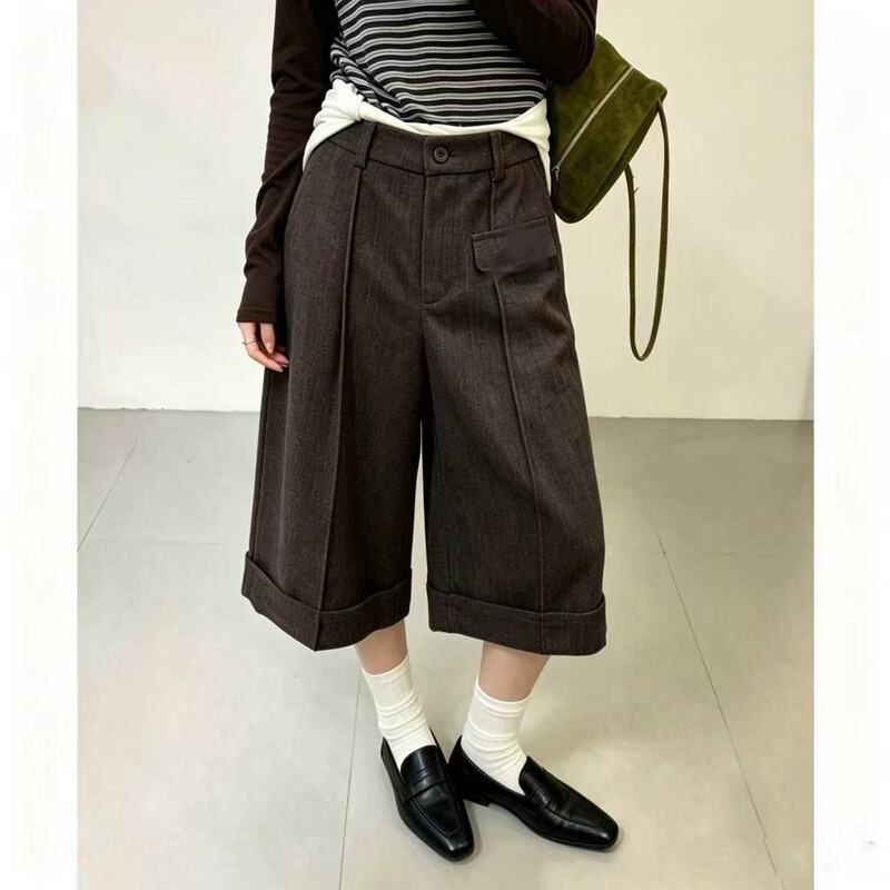 【6202 High-Waisted, Draping, Slimming, Versatile Cropped Pants】
