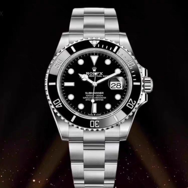 Swiss Rolex Submariner Watch, Stainless Steel Automatic Mechanical Watch for Men, Luminous Waterproof Couple's Watch