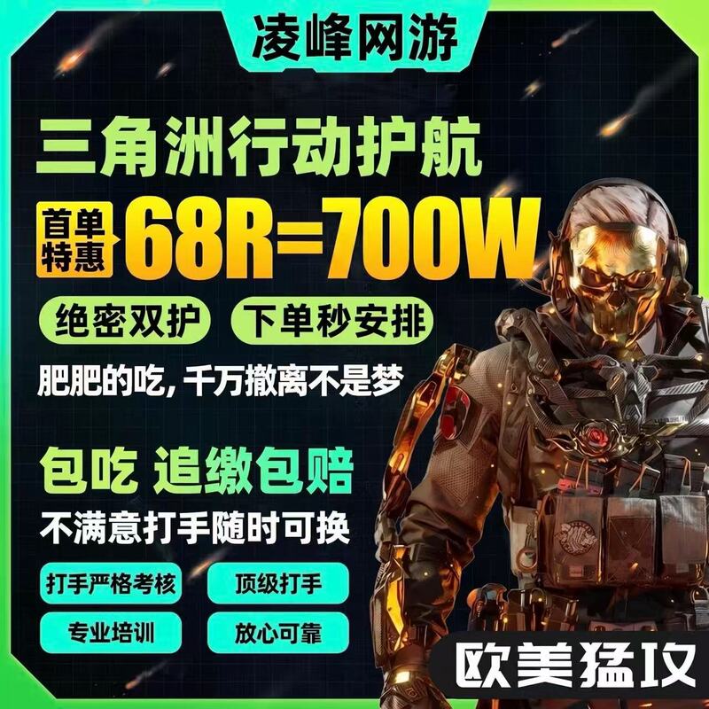 Delta Force Single Guard Double Escort Top Secret Space Clearing Operation 3X3 Insurance Colorful Brave Mobile Game / Pc Game