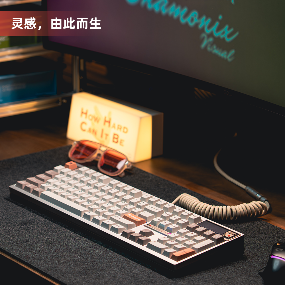 塔塔次方 Mechanical keyboard DP104 three-mode Bluetooth wireless office student game aluminum shell customized tile