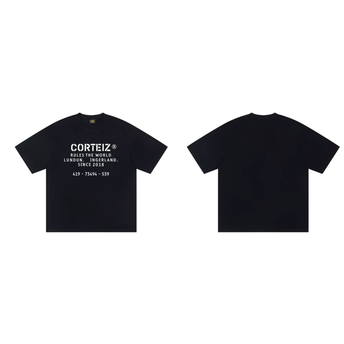 Кorteiz печать буквы Фэшн тренды футболка "Summer Trend Short Sleeve"